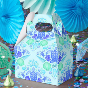 Niedliche Kids Tropical Blue Ocean Sea Turtle Geschenkschachtel