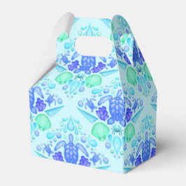 Niedliche Kids Tropical Blue Ocean Sea Turtle Geschenkschachtel