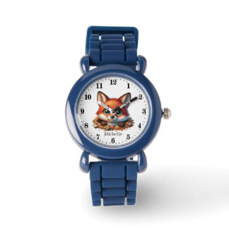 Niedliche Kids unisex fox Liebhaber Armbanduhr