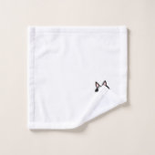 Niedliche Killerkatze mit einem blutigen Messer Badhandtuch Set (Waschlappen)