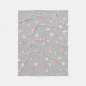 Niedliche Kinder ABC Alphabet Blume Kinderschule Fleecedecke (Vorderseite)