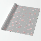Niedliche Kinder ABC Alphabet Blume Kinderschule Geschenkpapier (Ungerollt)