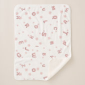 Niedliche Kinder ABC Alphabet Blume Kinderschule Sherpadecke (Vorderseite)