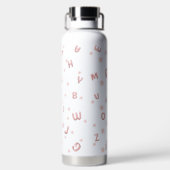 Niedliche Kinder ABC Alphabet Blume Kinderschule Trinkflasche (Rückseite)