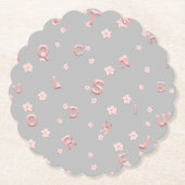 Niedliche Kinder ABC Alphabet Blume Kinderschule Untersetzer (Vorderseite)