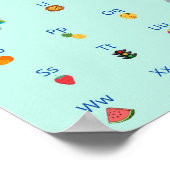 Niedliche Kinder ABC Alphabet Poster | Children Wa (Ecke)