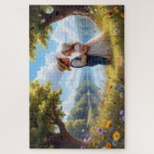 Niedliche Kinder am See Puzzle (Vertikal)