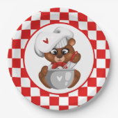 niedliche Kinder backen Party Pappteller (Vorderseite)