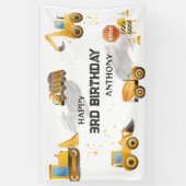 Niedliche Kinder Bau Geburtstag Banner (Vertikal)