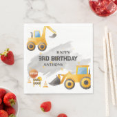 Niedliche Kinder Bau Geburtstag Serviette (Beispiel)