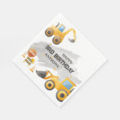 Niedliche Kinder Bau Geburtstag Serviette (Ecke)