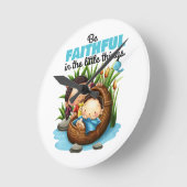 Niedliche Kinder Bibeluhr Runde Wanduhr (Winkel)