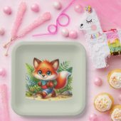 Niedliche Kinder Camping & Wanderfox Party Pappteller (Party)
