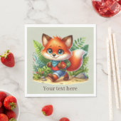 Niedliche Kinder Camping & Wanderfox Party Serviette (Beispiel)