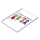 Niedliche Kinder Cartoon, der Redewörter hält Notizblock (Linke Seite)