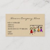 Niedliche Kinder Cartoon, der Redewörter hält Visitenkarte (Vorderseite)