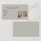 Niedliche Kinder Cartoon, der Redewörter hält Visitenkarte (Vorne/Hinten)