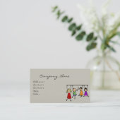 Niedliche Kinder Cartoon, der Redewörter hält Visitenkarte (Stehend Vorderseite)