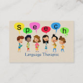 Niedliche Kinder Cartoon, der Redewörter hält Visitenkarte (Rückseite)