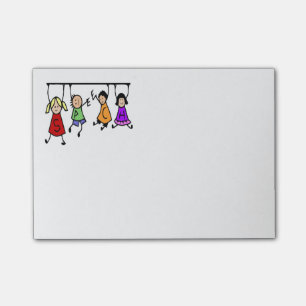 Niedliche Kinder Cartoon Sprachtherapie Worte Post-it Klebezettel