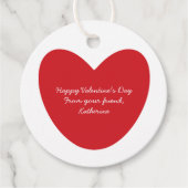 Niedliche Kinder des roten Herzens Geschenkanhänger (Vorderseite)