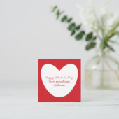 Niedliche Kinder des weißen Herzens im Klassenzimm Begleitkarte (Stehend Vorderseite)