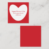 Niedliche Kinder des weißen Herzens im Klassenzimm Begleitkarte (Vorne/Hinten)