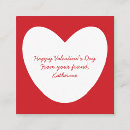 Niedliche Kinder des weißen Herzens im Klassenzimm Begleitkarte