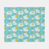 Niedliche Kinder, die auf dem Strandmuster spielen Fleecedecke (Vorderseite (Horizontal))