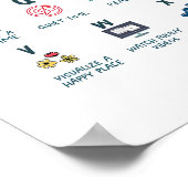 Niedliche Kinder, die Fertigkeiten im Alphabet erl Poster (Ecke)