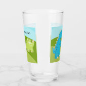 niedliche Kinder Dinosaurier hinzufügen Namen Glas (Links)