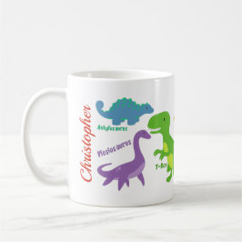 Niedliche Kinder Dinosauriernamen Kaffeetasse