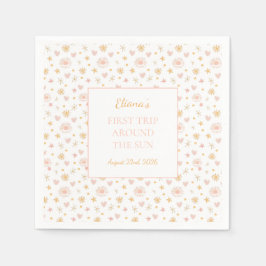 Niedliche Kinder "Erste Sonnenreise" Geburtstag Serviette