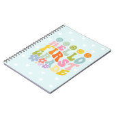 Niedliche Kinder erster Klasse Notizblock (Linke Seite)