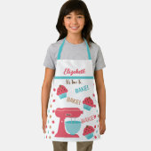 Niedliche Kinder Es ist an der Zeit, rosa, Aquamar Schürze (Insitu)