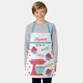 Niedliche Kinder Es ist an der Zeit, rosa, Aquamar Schürze (Getragen)