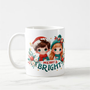 Niedliche Kinder fröhliche und helle Tasse