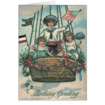 Niedliche Kinder Heißluftballon Rose