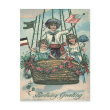 Niedliche Kinder Heißluftballon Rose