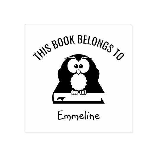 Niedliche Kinder im Buch Dieses Buch gehört zu ben Gummistempel (Prägung)