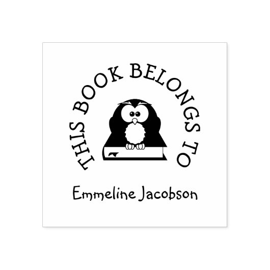 Niedliche Kinder im Buch Dieses Buch gehört zu ben Gummistempel (Prägung)