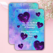 Niedliche Kinder im Klassenzimmer Valentinstag Mitteilungskarte