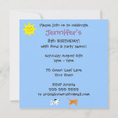 Niedliche Kinder im Park-bunten kundengerechten Einladung (Rückseite)