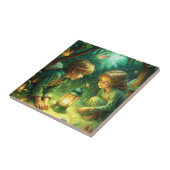 Niedliche Kinder im Wald Fliese (Seite)