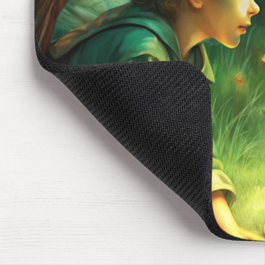 Niedliche Kinder im Wald Mousepad (Ecke)