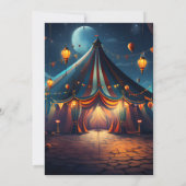 niedliche Kinder Karneval Circus Show 1. Geburtsta Einladung (Rückseite)