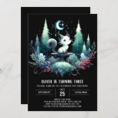 Niedliche Kinder Katze Geburtstag Einladung (Vorne/Hinten)