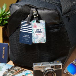 Niedliche Kinder "Let's go Overseas" Gepäckanhänger