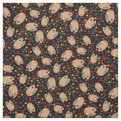 Niedliche Kinder mit  Farbpalette Stoff (Muster)