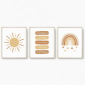 Niedliche Kinder Nachweise Boho Sun Rainbow Hearts Bilderwand Sets